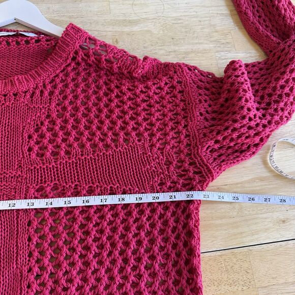 Racer Worldwide Cross Net Sweater Pink Grunge Rock Punk Crochet Unisex Small EUC - Picture 10 of 13